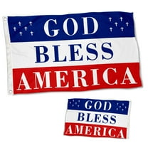 Dutern Double Sided God Bless America Flag Banner 3 Ply with Brass Grommets 2x3 Feet