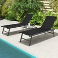 thumbnail image 2 of Gymax 3pcs Patio Chaise Lounge Set Aluminum Recliner Chair Table Outdoor, 2 of 10