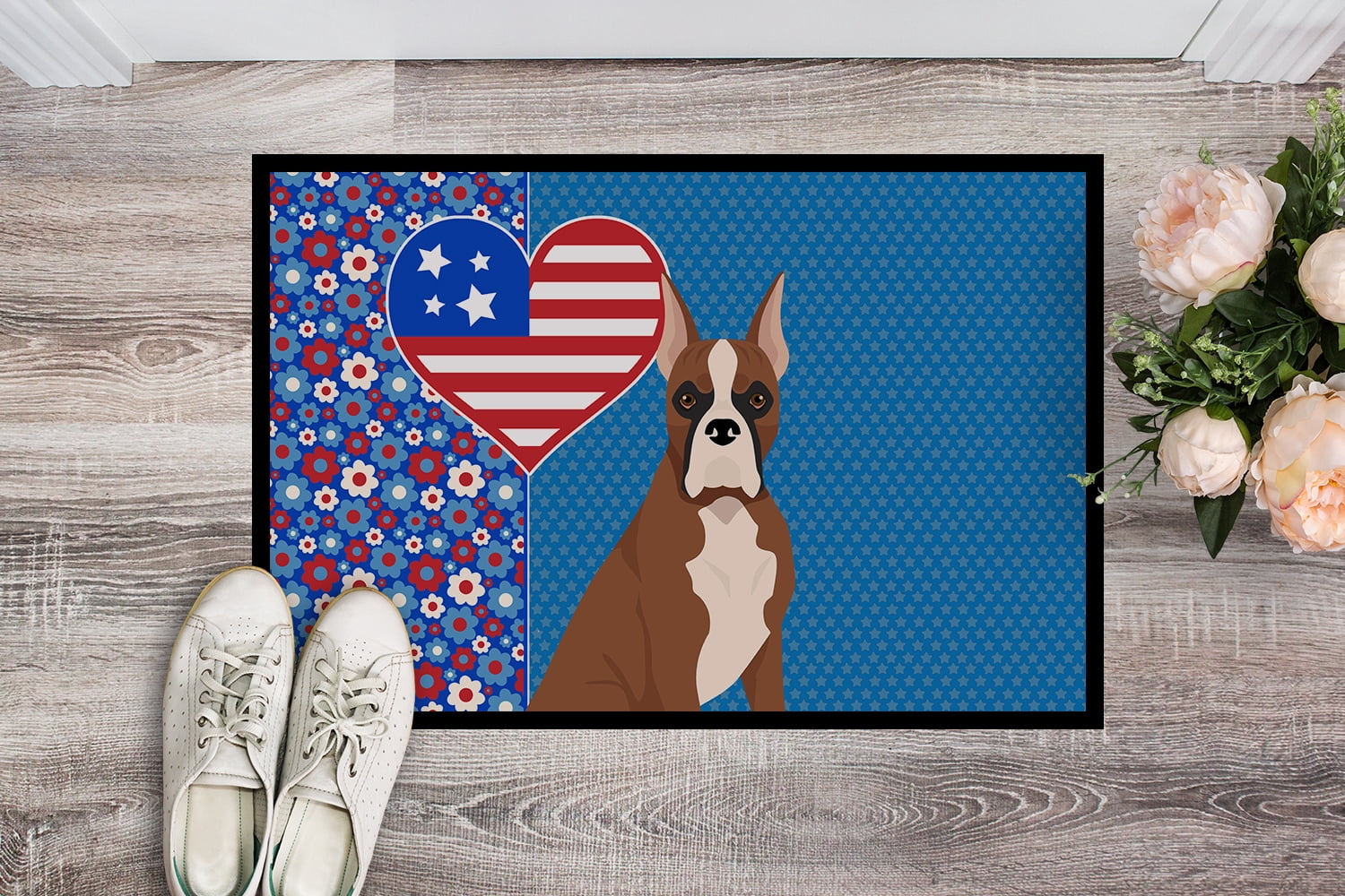 Red Fawn Boxer Indoor or Outdoor Mat 24x36 36 in x 24 in