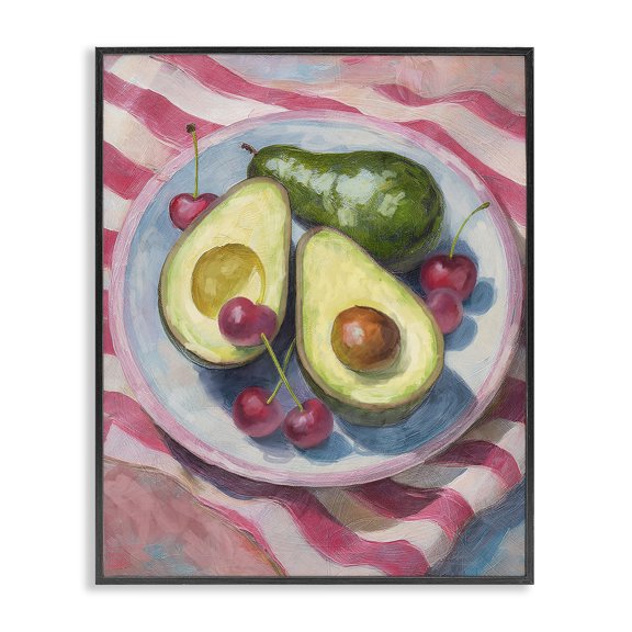 Stupell Industries Avocado & Fruits Meal Food & Beverage Painting Black Framed Art Print Wall Art, 11 x 14