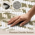 thumbnail image 6 of ODIKA 8'x10' Washable Area Rug Modern Minimalist With Geometric Two Tone Stripes Herringbone Flowing Dynamic for King Size Bedroom Under Bed, Master Suite, Non-Shedding, Easy Care, 6 of 7