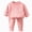 Pink, variant on ITSAME Girls 2 Piece Outfit Fleece-Lined Long Sleeve Crewneck Pullover and Pants Fall Winter Warm Loungewear Set Size 5T