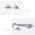 thumbnail image 2 of Cabin Hook,2 Pack Stainless Steel Shed Lock 4 Inch Gate Latch for Door Window Lock Silver, 2 of 4