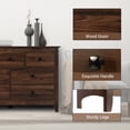 thumbnail image 5 of LAZZO 7-Drawer Dresser, Farmhouse Wooden Chest of Drawers for Bedroom Living Room and Hallway, Brown, 5 of 8