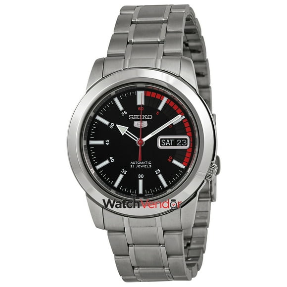 Seiko 5 Automatic Black Dial Men's Watch SNKK31