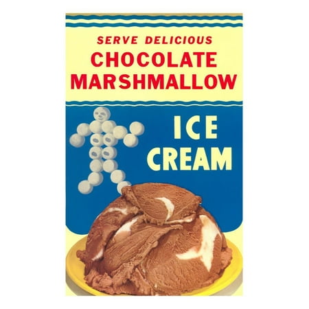 Chocolate Marshmallow Ice Cream Print Wall Art (Best Chocolate Marshmallow Ice Cream)