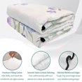 thumbnail image 4 of Twin XL Quilt Set 68''x98'', Lavender Spring Lightweight Summer Bedspread Coverlet Set with 2 Pillow Shams, Farmhouse Pastoral Pastel Flowers Breathable All Season Quilt Bedding for Dorm/Guest Room, 4 of 9