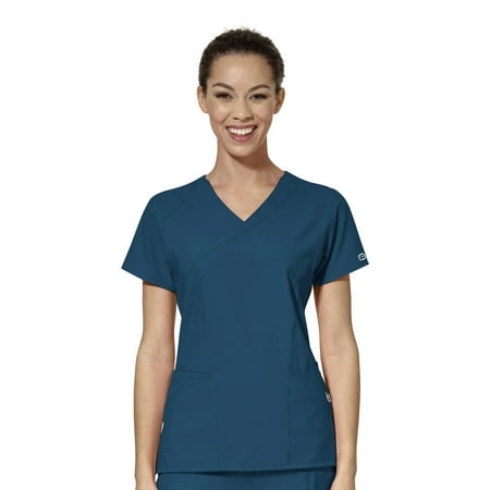 

WonderWink W123 6455-Women s Mock Wrap Scrub Top