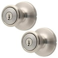 thumbnail image 3 of (3 pack) Lokhaus Keyed Entry Tulip Doorknob Satin Nickel 2 Count, 3 of 14