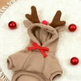thumbnail image 3 of Reindeer Puppy Hoodie for Daily Indoor Wear Holiday Birthday Party Pet Outfit, 3 of 5