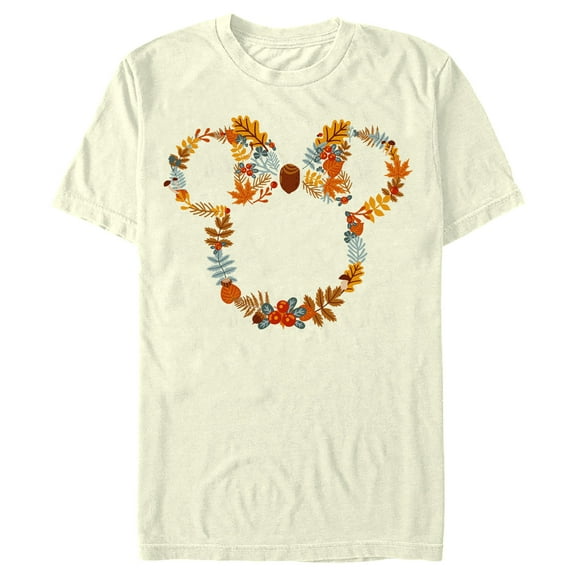 Men's Minnie Mouse Fall Mouse Wreath  Graphic T-Shirt