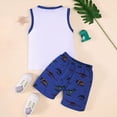 thumbnail image 5 of NIEWTR Toddler Clothes 2Pcs Sets Sleeveless Tank Tops and Shorts Summer Outfits Set Cute Infant Outfits 0-3T 12Months-5 Years Baby Boy Gift(A01-Blue,12-18 Months), 5 of 6