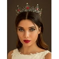 thumbnail image 5 of EcoNesxp Jewelry Baroque Queen Crown Women Rhinestone Wedding Crown and Tiara, 5 of 5