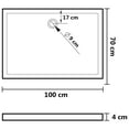 thumbnail image 2 of vidaXL ABS Rectangular Shower Base, 2 of 7