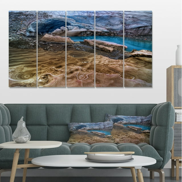 Brilliant Turquoise Melt Pool - Landscape Canvas Art Print