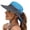 blue, variant on Elegant Choise Womens Summer Sun Hat Beach Hat Wide Brim Outdoor UV Protection Hat Foldable Cool Mesh Ponytail Bucket Hat