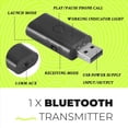thumbnail image 5 of Receptor Transmisor Bluetooth 5.3, Adaptador USB InaláMbrico Auxiliar de 3,5 Mm, MicróFono Incorporado, TransmisióN de MúSica, Llamadas con Manos, 5 of 5