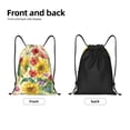 thumbnail image 5 of Kdxio Sunflower Cornflower Poppy Print Drawstring Backpack Bag,Waterproof Draw String Back Sack, Gym Drawstring Bags Swim Bag For Unisex, 5 of 9