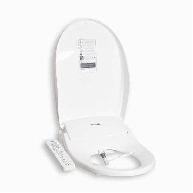 Hulife White Electric Bidet Seat with Heated Water and Air Dryer