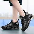 thumbnail image 6 of Kids Shoes Mesh Woven Sports Shoes Comfortable Breathable Running Shoes Boys Sneakers Black 6 Years-7 Years, 6 of 7