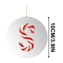 Cheapark 26 Letter Candy Cane Ornaments - Festive Pendants for Tree Hanging, Personalized Decor for Holiday Season