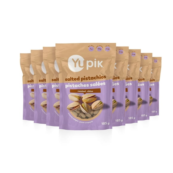 Yupik Roasted Salted Pistachios, In Shell, Gluten-Free, Kosher, High-Quality Nuts, Crunchy Pistachios Seasoned with Sea Salted, Healthy Snacks, Protein Nuts, Rich in Fiber, 8 Count, 185 g