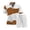 Coffee, variant on ZToonmas Men's 2 Piece Sportswear Set Crew Neck Printed T-Shirt and Elastic Waist Shorts Breathable Sports Outfit