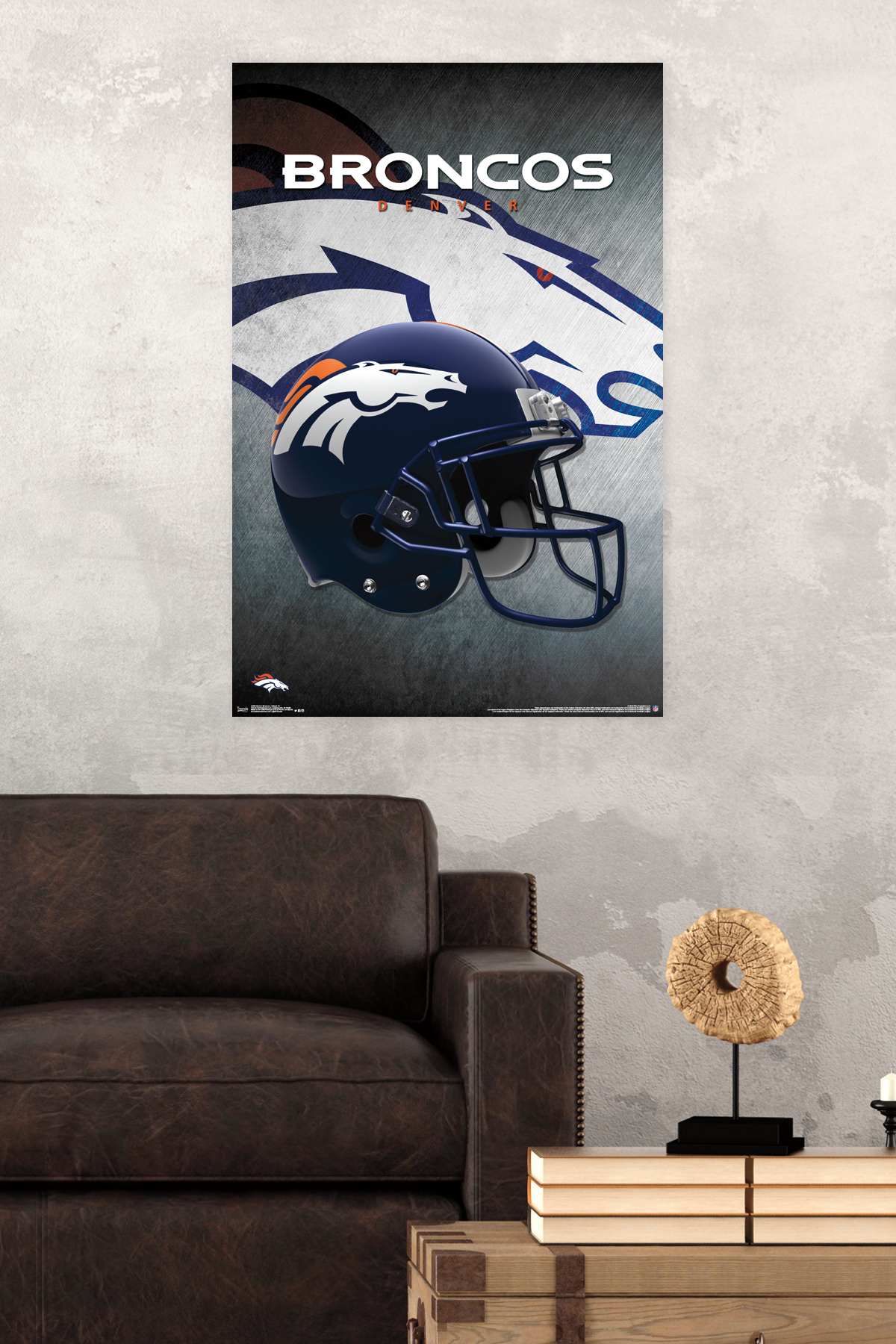 Trends International Nfl Denver Broncos - Helmet 16 Unframed Wall