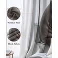 thumbnail image 3 of Funny Hippos Blackout Curtains for Bedroom Living Room Darkening Curtains 63 Inches Long Cute Art Fun Lovely Animals on Toilets Window Curtain 2 Panels Set Window Treatment Grommet Drapes 52"x63", 3 of 9