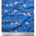 thumbnail image 1 of Soimoi Rayon Fabric Leaves & Azalea Floral Print Fabric by the Yard 56 Inch Wide, 1 of 3