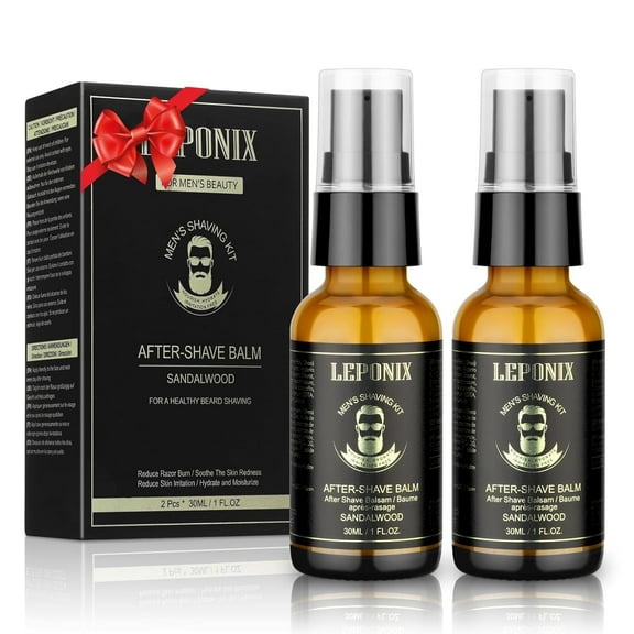 LEPONIX Hydrating Aftershave Balm for Men,  Post Shave Balm Perfection for Soothe Skin, Sandalwood Scent, 2 Pack