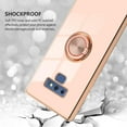 thumbnail image 4 of for Samsung Galaxy Note 9 Case with 360° Rotation Magnetic Ring Kickstand Holder,Shiny Plating Gold Edge Soft Slim Shockproof +Screen Protector Protective Cover for Women Girls(Pink), 4 of 14