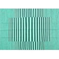thumbnail image 1 of Ahgly Company Machine Washable Indoor Rectangle Solid Turquoise Blue Modern Area Rugs, 7' x 9', 1 of 4