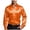 Orange, variant on Mens Casual Fashion Bright Face Solid Color Lapel Long Sleeve Shirt