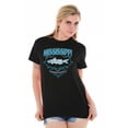 thumbnail image 5 of Cute Mississippi Catfish Floral MS Women's Graphic T Shirt Tees Brisco Brands S, 5 of 5