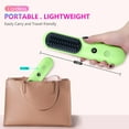 thumbnail image 6 of Cordless Hair Straightening Brush-199 Million Negative Ions, 20S Fast Heat Up,3 Temperature Settings,4000mAh USB-C Rechargeable,Compact & Travel-Friendly with LED Display, Green, 6 of 8