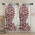 thumbnail image 5 of Blackout Kids Curtains,Red and Gray Floral Pattern Childrens Insulated Curtains Set Of 2,Bedroom Essentials,Toddler Room Decor 52x63in(132x160cm), 5 of 5