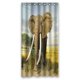 thumbnail image 1 of ABPHQTO Elefante africano de peluche cortina de ducha de poliéster impermeable y ganchos 90x180 cm, 1 of 1