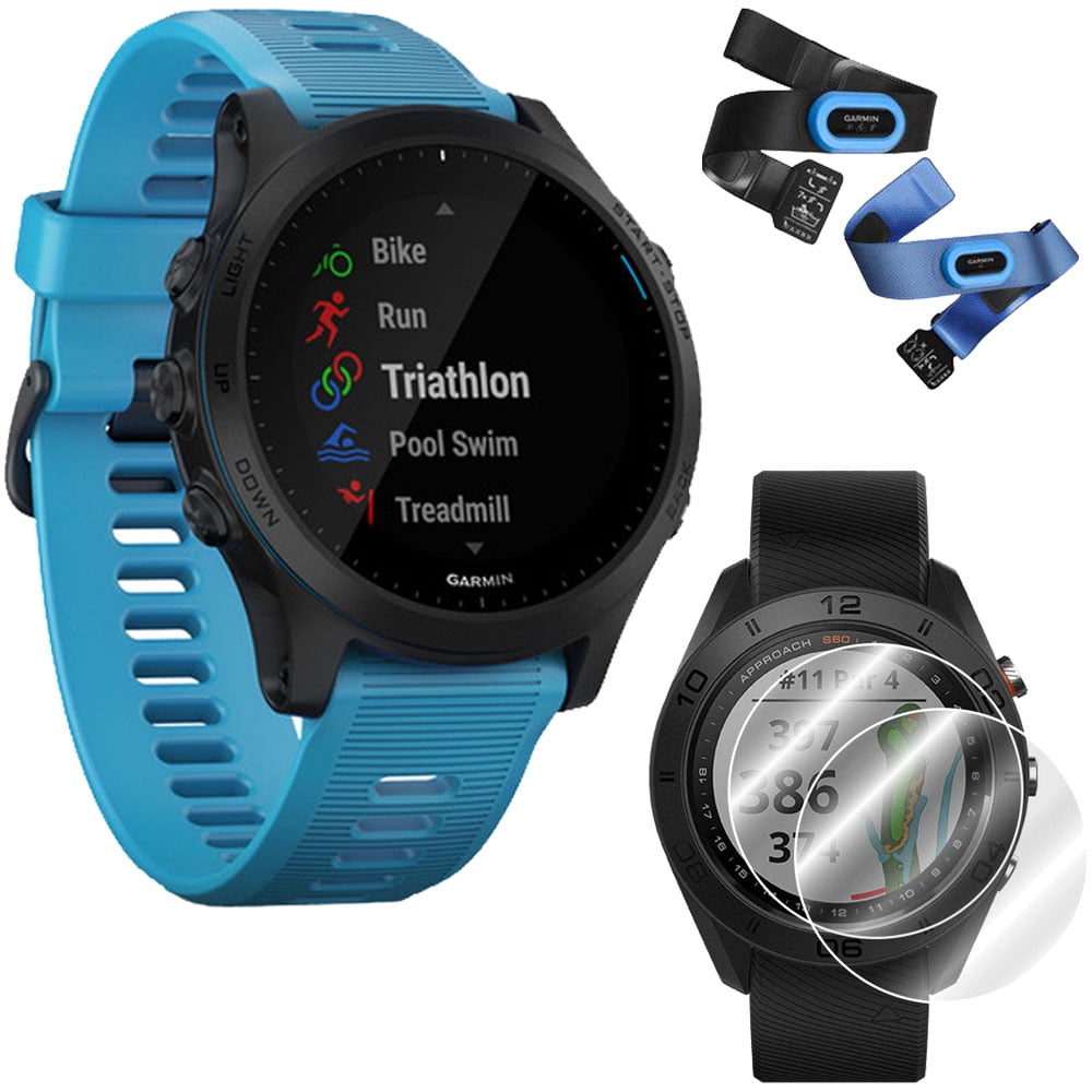 Garmin Forerunner 945 GPS Sport Watch (Blue Bundle) with Screen