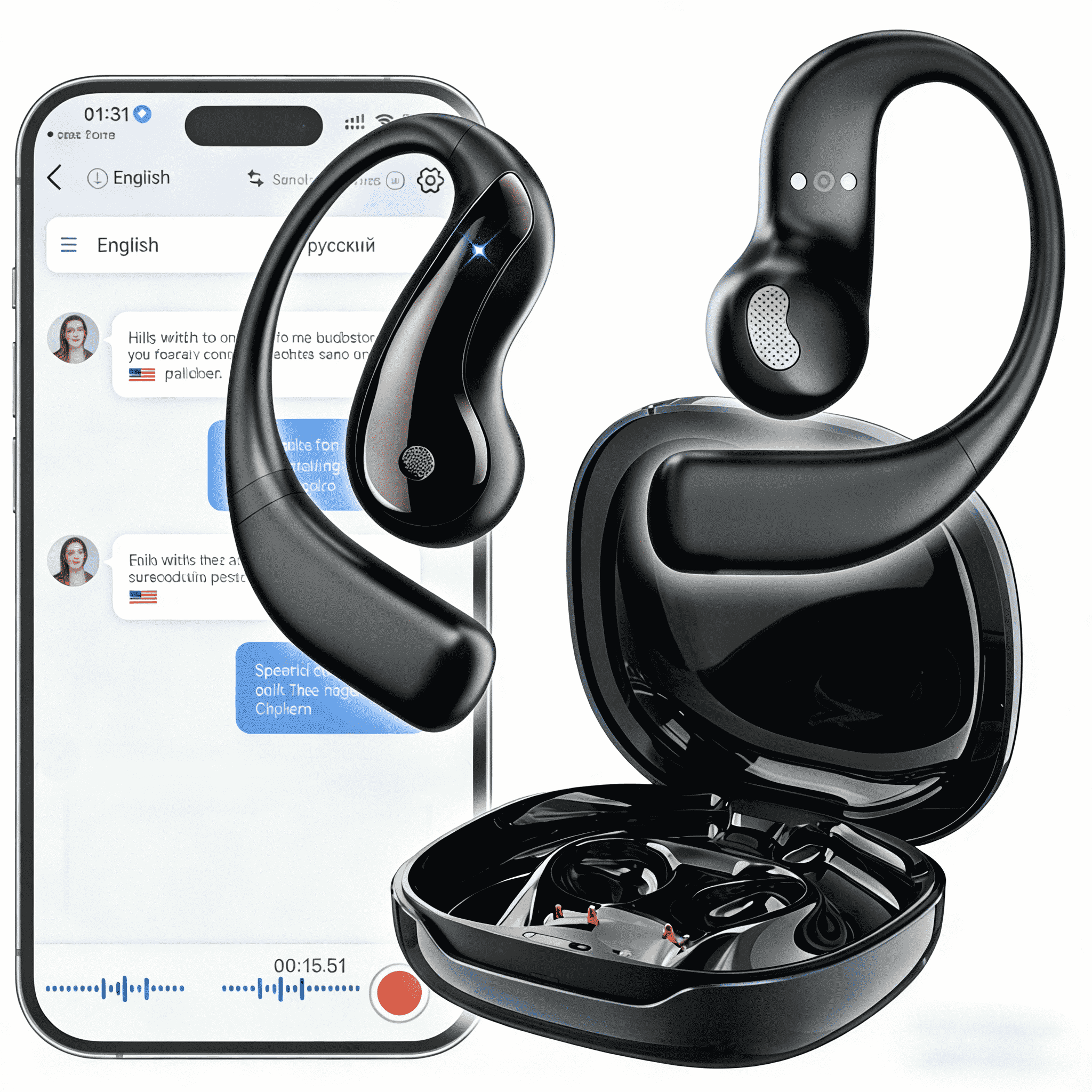 Timekettle W4 Pro AI Interpreter Earbuds(Grey),Translator Device