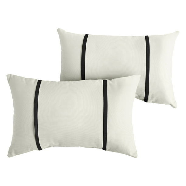 Mozaic Company Sunbrella Outdoor Double Small Flange Lumbar Pillow