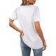 thumbnail image 5 of SAYOO Blusa de verano para mujeres, impresión de color sólido / raya SAYOO moda, 5 of 7