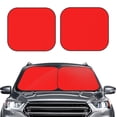 thumbnail image 2 of Xecao Red for Foldable Car Sun Shades (2-Pack) offer sun protection with an easy-fold design for convenient windshield shading., 2 of 7