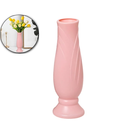 Plastic Flower Vase, Flower Vases for Centerpieces, Tall Bud Vase for Wedding Decor Small Unbreakable Bouquets Vase for Living Room Wedding Table Flowers Decor