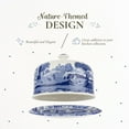 thumbnail image 3 of Spode Blue Italian 2 Piece Serving Platter with Dome Cover, Multifunctional Porcelain 11.5 Tray for Cake, Pastries, Cheese, 3 of 7