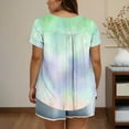 thumbnail image 4 of Jamicy Plus Womens T Shirts Casual Summer Outfits Plus-Size Tops for Women Summer Henley Shirts Flowy Tunics Tee, 4 of 6