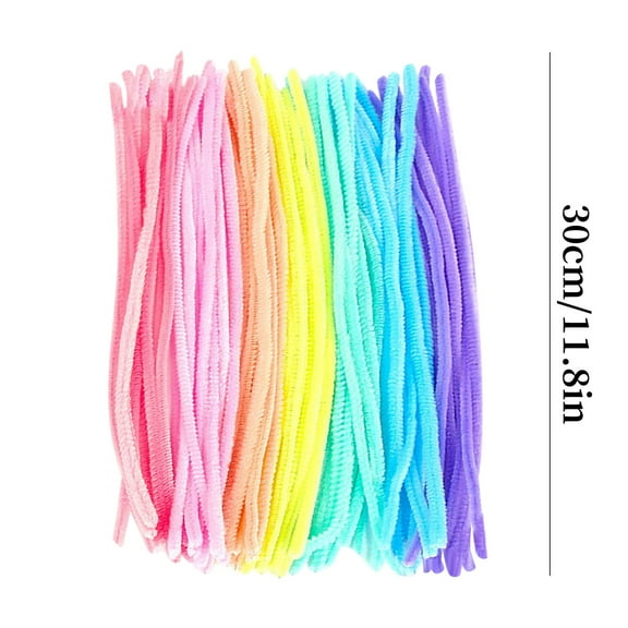 Yulucky Twister,100-Piece Assorted Color Pipe Cleaners for DIY Crafts, Floral Arrangements, and Handmade Gifts, 30cm Bendable Stems,Home
