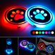thumbnail image 1 of 4 piezas LED portavasos luces perro pata coche posavasos cambio de color, 1 of 5