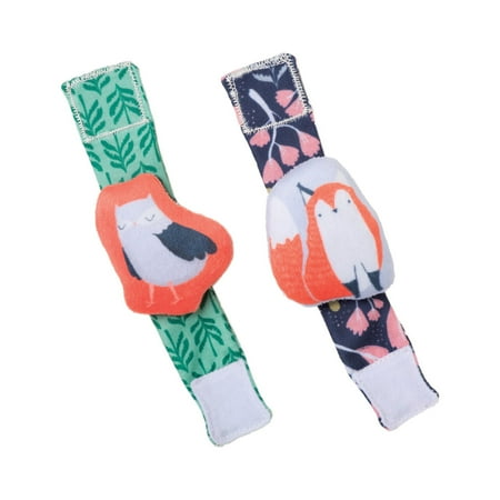 Manhattan Toy Camp Acorn Owl & Fox Wrist & Ankle Baby Rattle Set Baby Toy