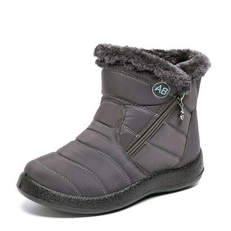 

Snow Boots Women Platform Zipper Shoes Woman Waterproof Boots For Women Keep Warm Ladies Shoes New Flat Botas Mujer Woman Boots